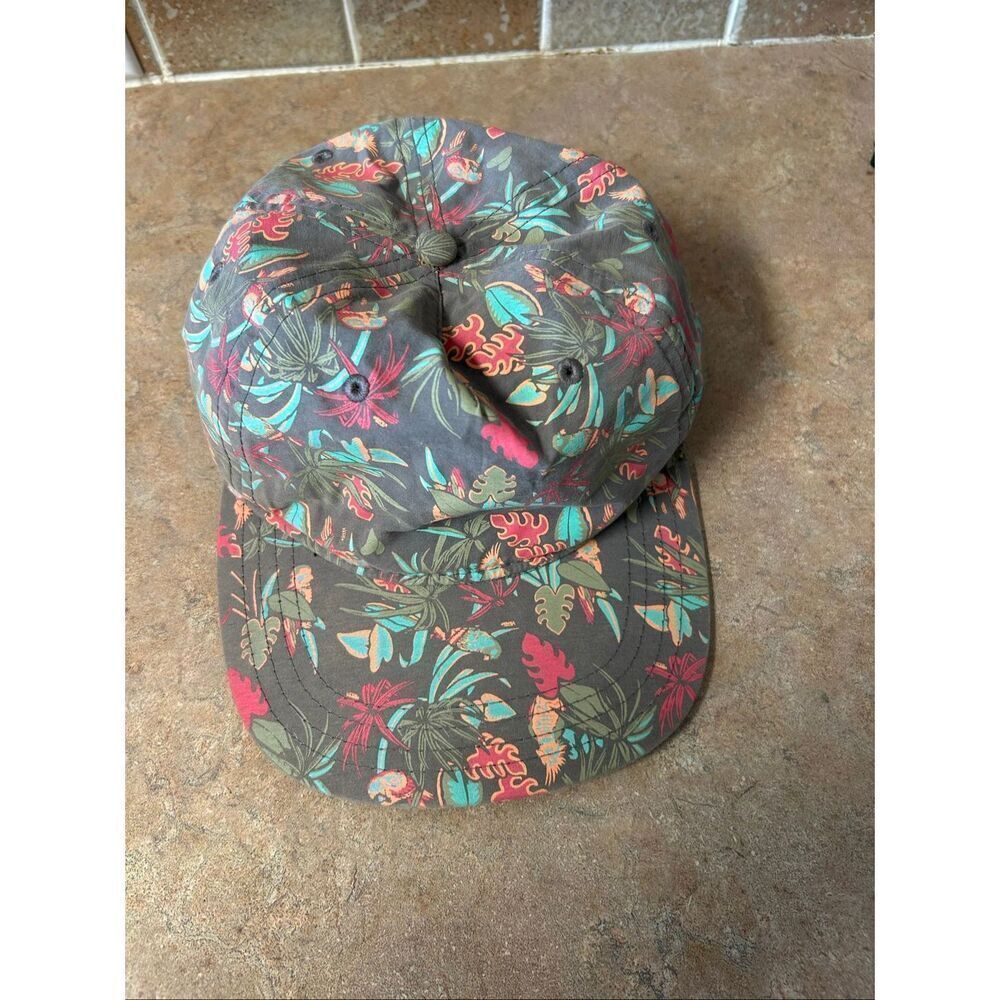 Vans charcoal tropical print baseball hat